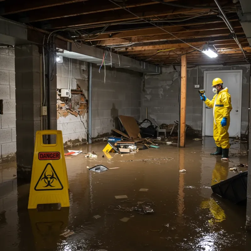Flooded Basement Electrical Hazard in Tarkio, MO Property
